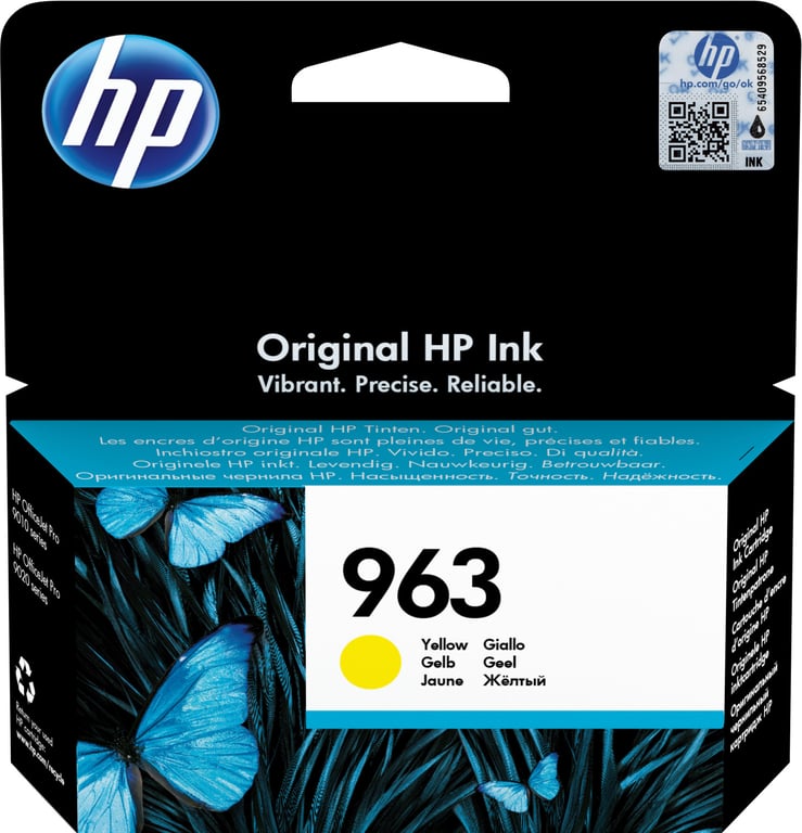 HP 963 Cartouche dencre jaune authentique 3JA25AE pour HP OfficeJet Pro 9010 / 9020 series - vue 10