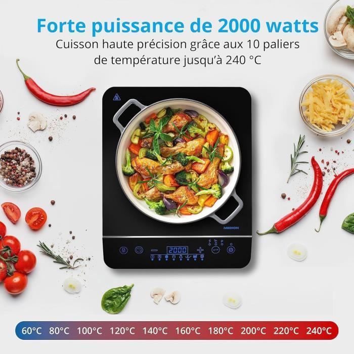 Plaque induction posable MEDION MD 17595 1 Feu 29 x P 36 cm - vue 5