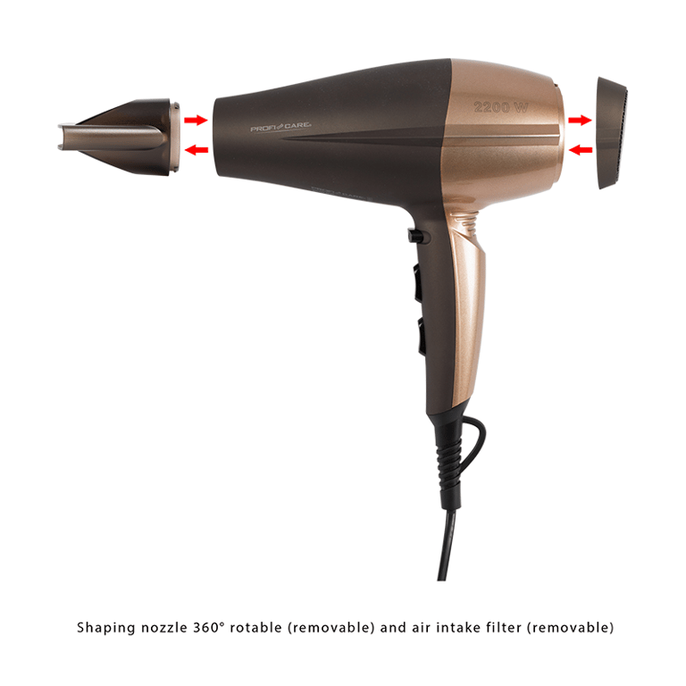 Sèche-cheveux 2200W Proficare PC-HT 3010 Marron - Neuf