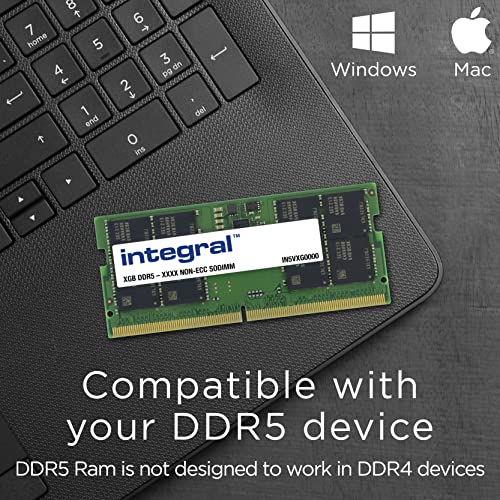 Integral DDR5 module SO DIMM 262 broches 4800 MHz / PC5 38400 CL40 1.1 V mémoire sans tampon non ECC - vue 4