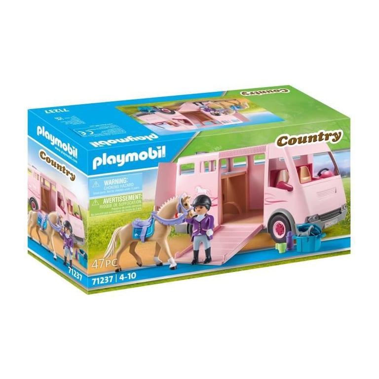 Van Avec Chevaux Playmobil La Boîte