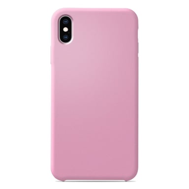 Coque silicone unie Soft Touch Rose compatible Apple iPhone X iPhone XS