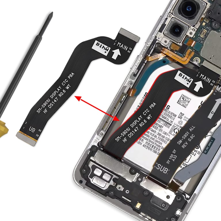 Samsung Nappe de Liaison Écran LCD pour Galaxy S22 Flexible Service Pack - vue 4