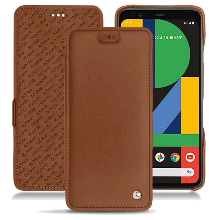 Housse cuir Google Pixel 4 XL - Rabat horizontalMarron