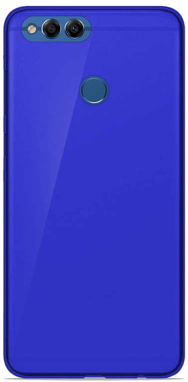 Coque silicone unie compatible Givré Bleu Huawei Honor 7X