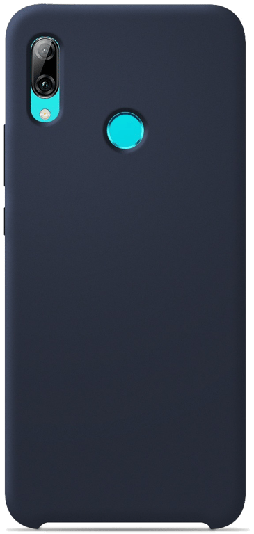 Coque silicone unie compatible Soft Touch Bleu nuit Huawei P Smart 2019