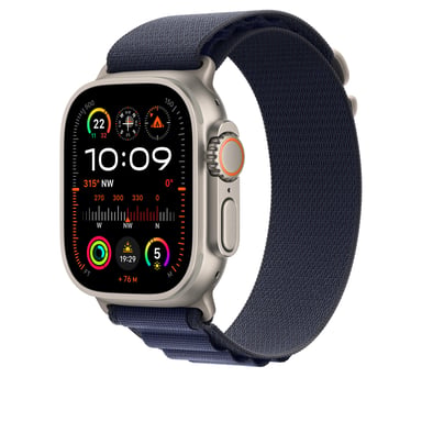 Apple MXMX3ZM/A accessorio indossabile intelligente Band Blu marino Poliestere, Spandex, Titanio (Apple - l?kke for smart watch - 49mm,)
