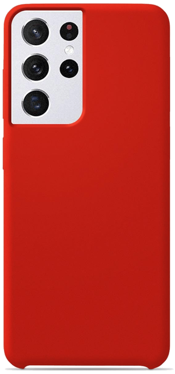 Coque silicone unie compatible Soft Touch Rouge Samsung Galaxy S21 Ultra
