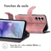 imoshion Etui de télephone portefeuille avec cordon pour Samsung Galaxy A55 - Rose