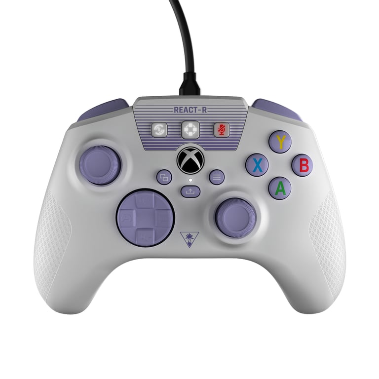 Turtle Beach REACT-R™ Controller – Filaire, Blanc/Violet - Neuf