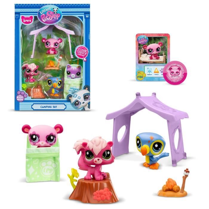 Pack a theme 3 Pets - Littlest Pet Shop Camping - Animaux et accessoires - Neuf