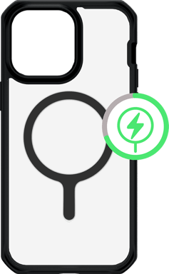 Apple iPhone 14 Pro Max compatibile Custodia rigida rinforzata MagSafe Hybrid Solid R 100% plastica riciclata Clear Black Itskins