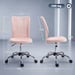 Roline Chaise de bureau ergonomique maille rose réglable pivotante