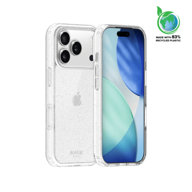 Funda híbrida brillante invisible GEN 2.0 de plástico reciclado para Apple iPhone 17 Pro, Transparente