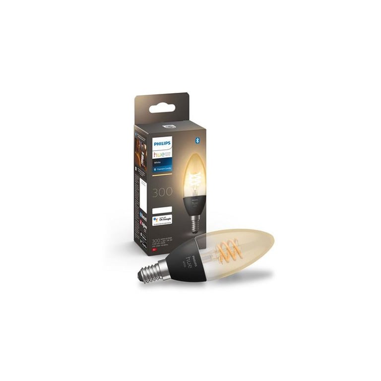 Pack de 2 ampoules connectées Philips Hue E14 Filament Flamme et - vue 2