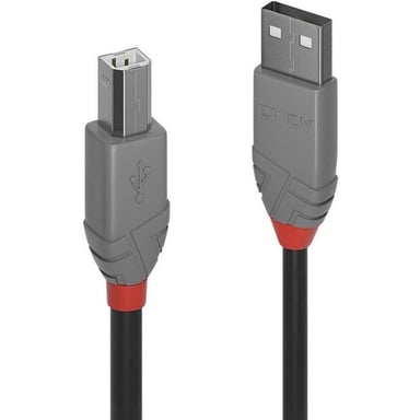 LINDY Cable USB 2.0 tipo A a B - Anthra Line - 3m
