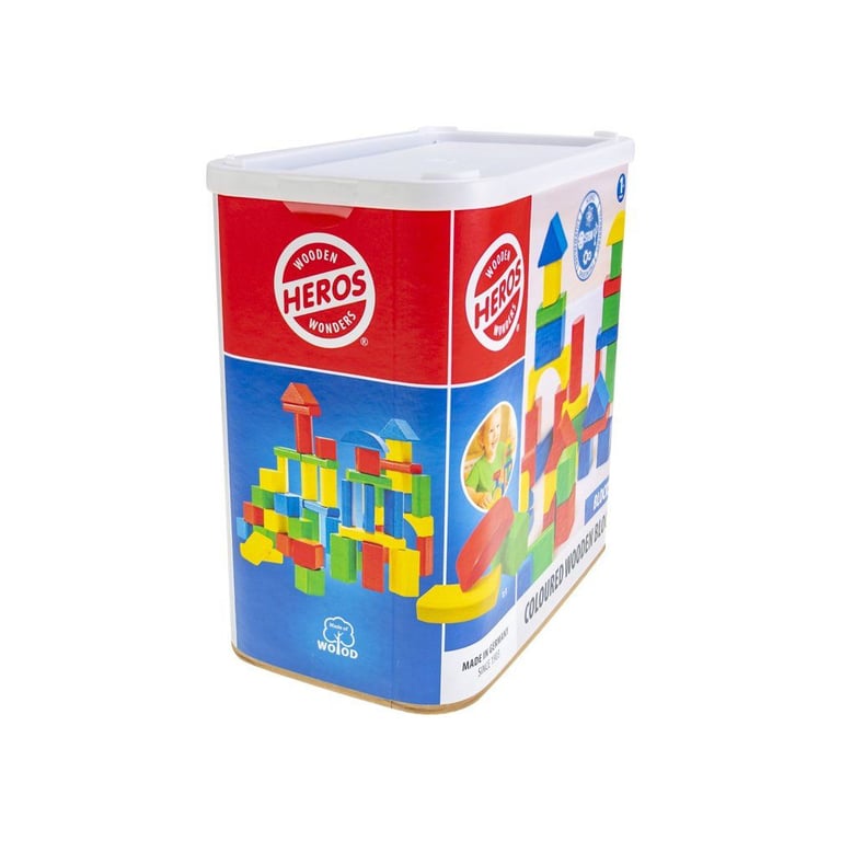 HEROS Blocs de construction en bois 100 % certifié FSC® 100 pièces Dès - vue 3