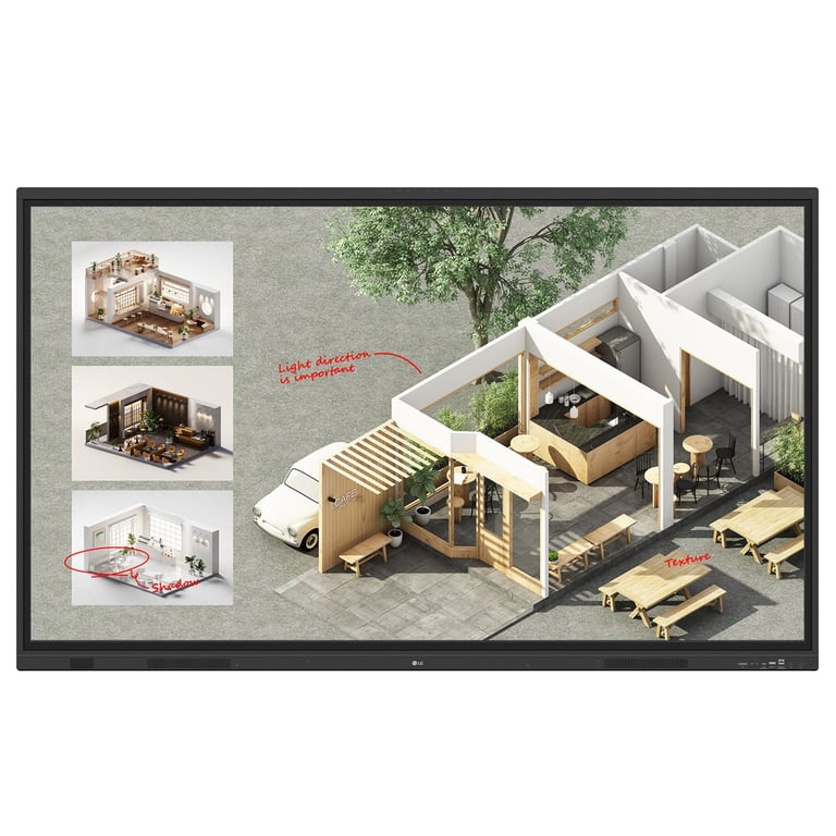 LG CreateBoard Standard tableau interactif 190 5 cm 75 3840 x 2160 pixels Écran tactile Neuf - vue 1