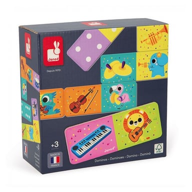 Jeu de Dominos Musical pour Enfants - Découverte des Animaux et Instruments