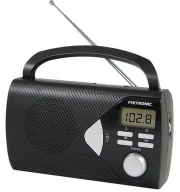 Metronic 477205 Radio digitale portatile nera