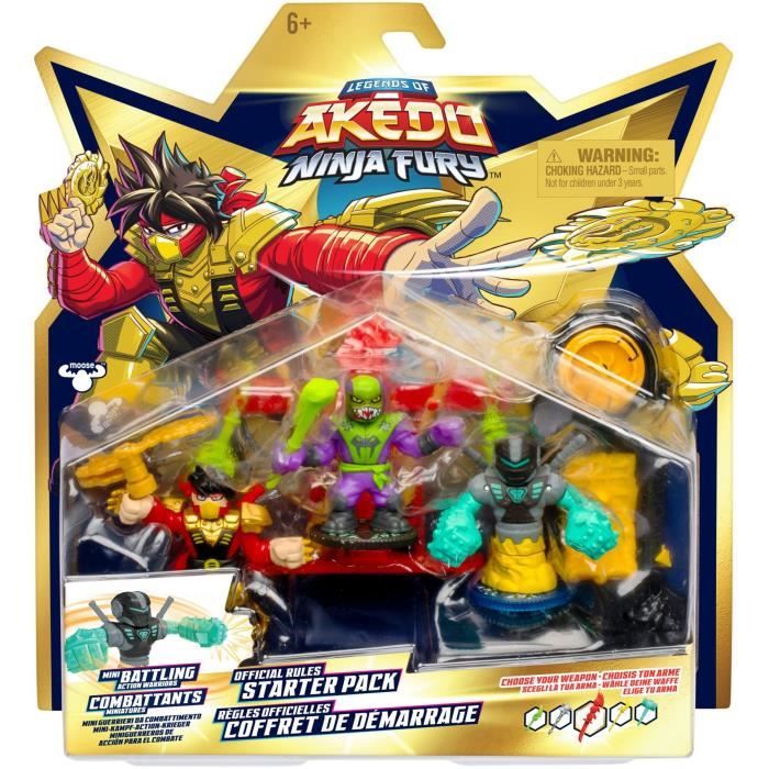 Starter Pack Ninja Fury MOOSE TOYS AKEDO Coffret de démarrage avec figurine et accessoires - vue 2