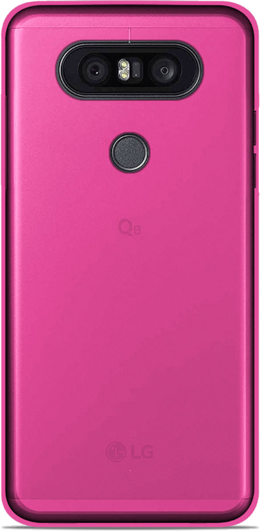 Coque silicone unie compatible Givré Rose LG Q8