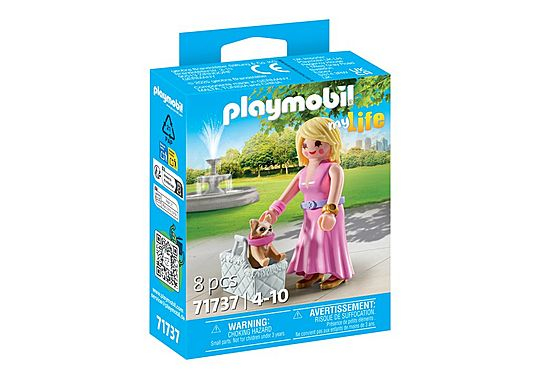 Dame Avec Chihuahua Et Panier De Transport Playmobil La Boite - vue 5