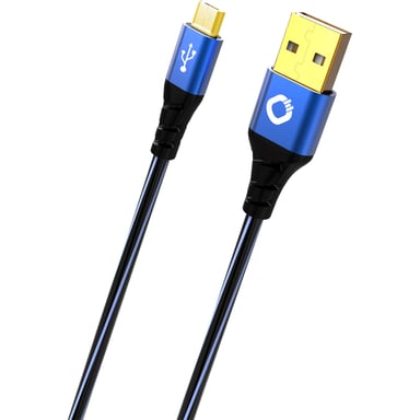 OEHLBACH D1C9333 cable USB USB 2.0 3 m USB A Micro-USB B Negro, Azul