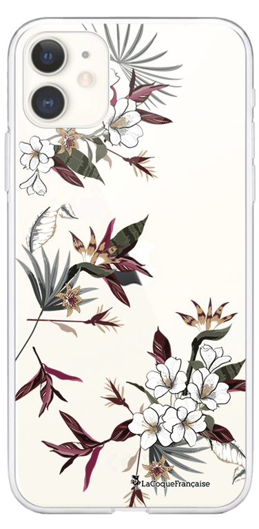 LaCoqueFrançaise Coque Apple iPhone 11 360 intégrale transparente Motif Fleurs Sauvages Tendance