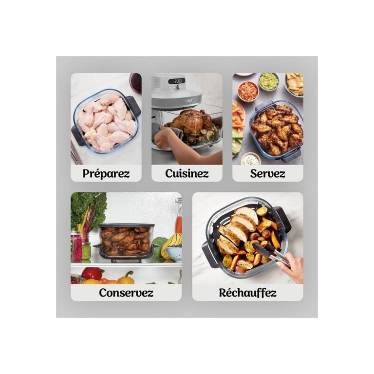 Friteuse sans huile NINJA CRISPI PRO Capacité 57 + 23 5 programmes - vue 5