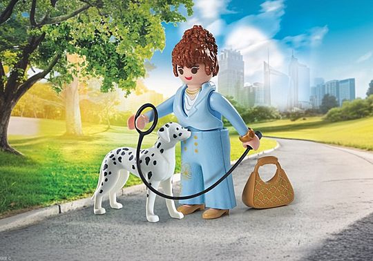 Femme D'affaire Avec Son Dalmatien Playmobil La Boite - vue 5