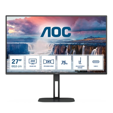 AOC V5 Q27V5C 68,6 cm (27'') 2560 x 1440 píxeles Quad HD LED Negro