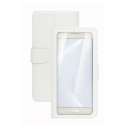 Celly Unica View funda para teléfono móvil 12,7 cm (5'') Folio Blanco