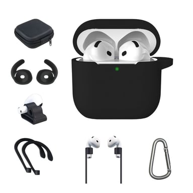 Kit accessori 7 in 1 On Earz Mobile Gear per AirPods 4 Nero