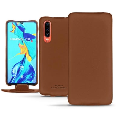 Housse cuir Huawei P30 -  - Marron - Simili cuir