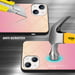 Coque pour Apple iPhone 14 PLUS en JAUNE - ROSE Housse de protection Étui bicolore en silicone TPU et dos en verre trempé