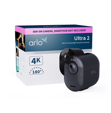 Arlo Ultra 2 Caméra de Surveillance extérieure, caméra additionnelle noir
