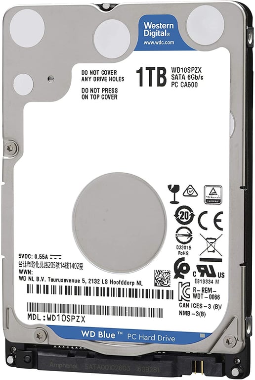 WD Blue WD10SPZX - Hard drive - 1 TB - internal - 2.5  - SATA 6Gb/s - 5400 rpm - buffer: 128 MB - Neuf