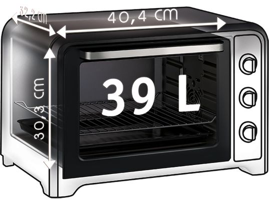 Four Multifonction MOULINEX OX484100 – 39L, 2000W, 6 Modes de Cuisson - vue 5