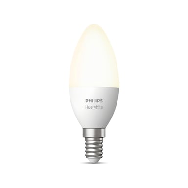 PHILIPS Hue White - Bombilla LED conectada llama E14 - 5.5W - compatible con Bluetooth