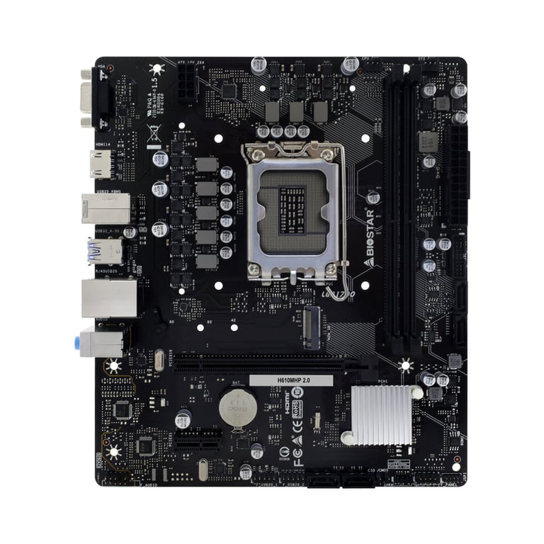 Biostar H610MHP 2.0 carte mère Intel H610 LGA 1700 micro ATX - Neuf