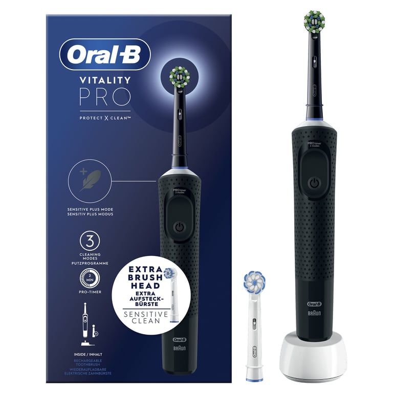 Oral-B Vitality Pro Adulte Brosse à dents rotative oscillante Noir - Neuf