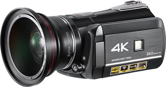 Lipa AD C1 Caméscope 4K Ultra HD avec capteur CMOS Caméra vidéo Caméra numérique Caméra Wi Fi Neuf - vue 2