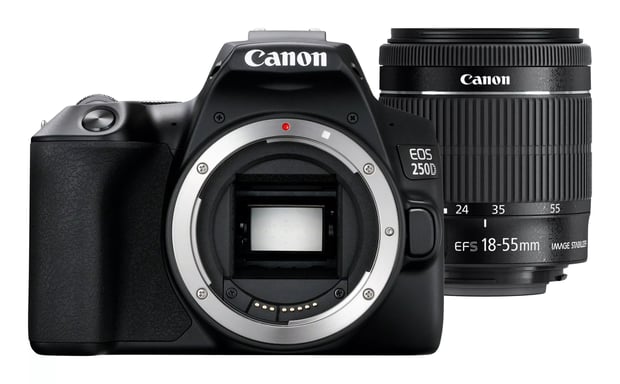 Canon EOS 250D + 18-55mm IS STM Kit d'appareil-photo SLR 24,1 MP CMOS 6000 x 4000 pixels Noir