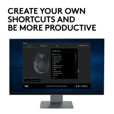 Logitech M720 RF Mouse senza fili per destrorsi + Bluetooth Ottico 1000 DPI