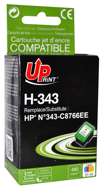 Uprint Cartouche Premium Compatible Hp 343 Couleur