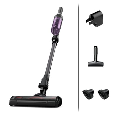 Rowenta RH1128 Aspirateur-balai 2 en 1 Batterie Sec Sans sac 0,4 L Violet, Aluminium