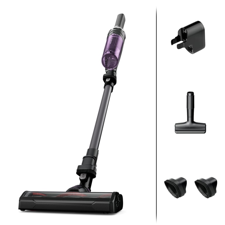 Rowenta RH1128 Aspirateur-balai 2 en 1 Batterie Sec Sans sac 0,4 L Violet, Aluminium - Neuf