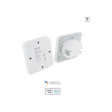 Kit interrupteur va-et-vient connecté DiO Connect lot de 2 Wi?Fi contrôle vocal blanc