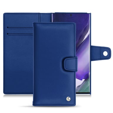 Housse cuir Samsung Galaxy Note20 Ultra -  - Bleu - Cuir lisse
